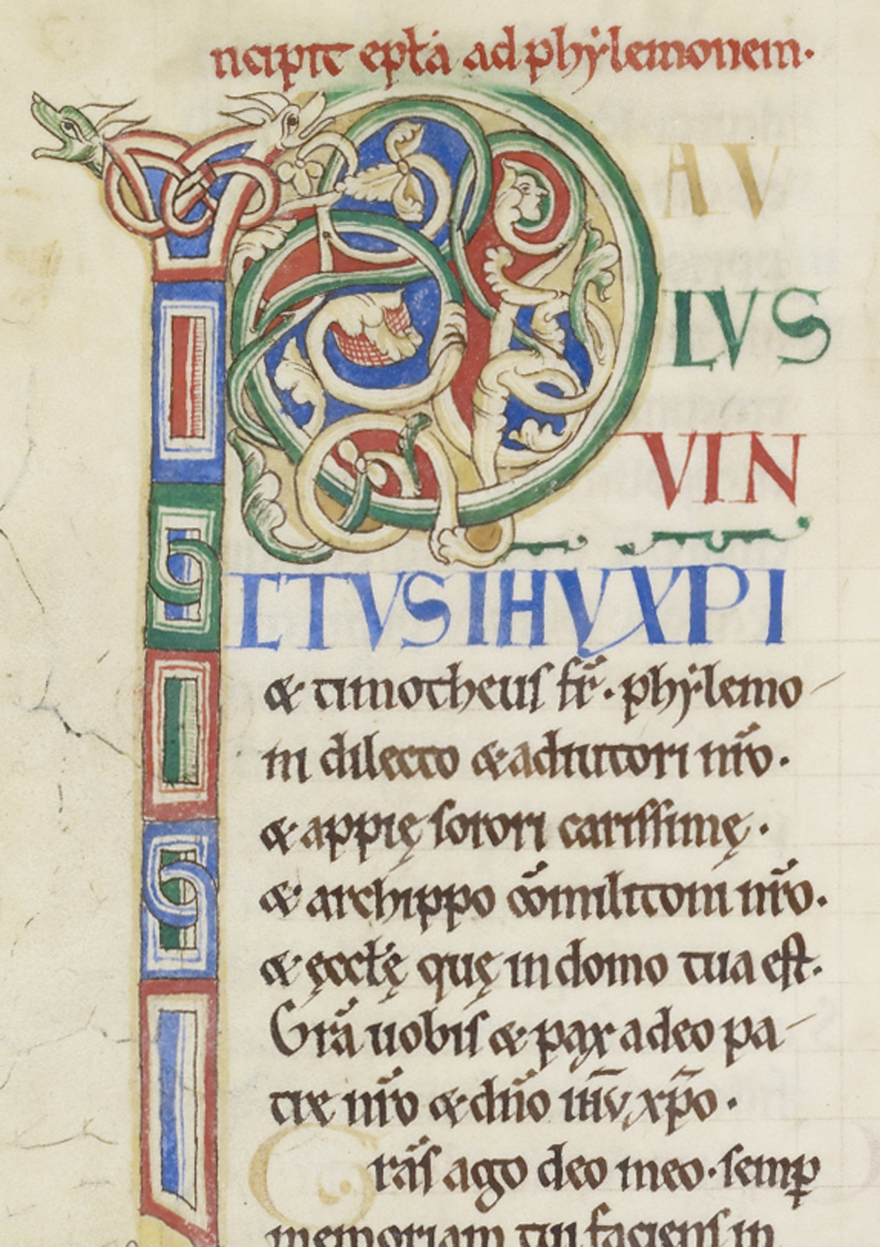 Beautiful example of medieval biblical calligraphy